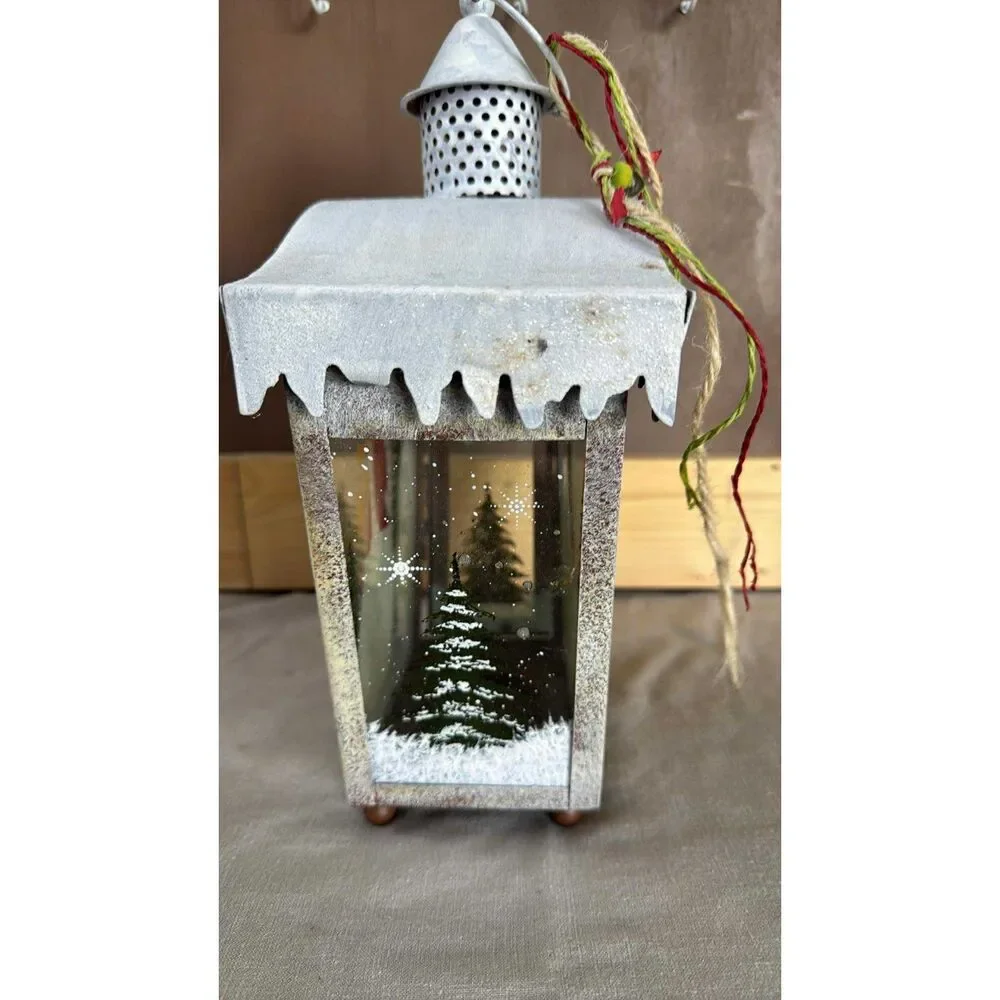 Rustic Farmhouse Snowmen Tea Light Candle Holder Christmas Holiday